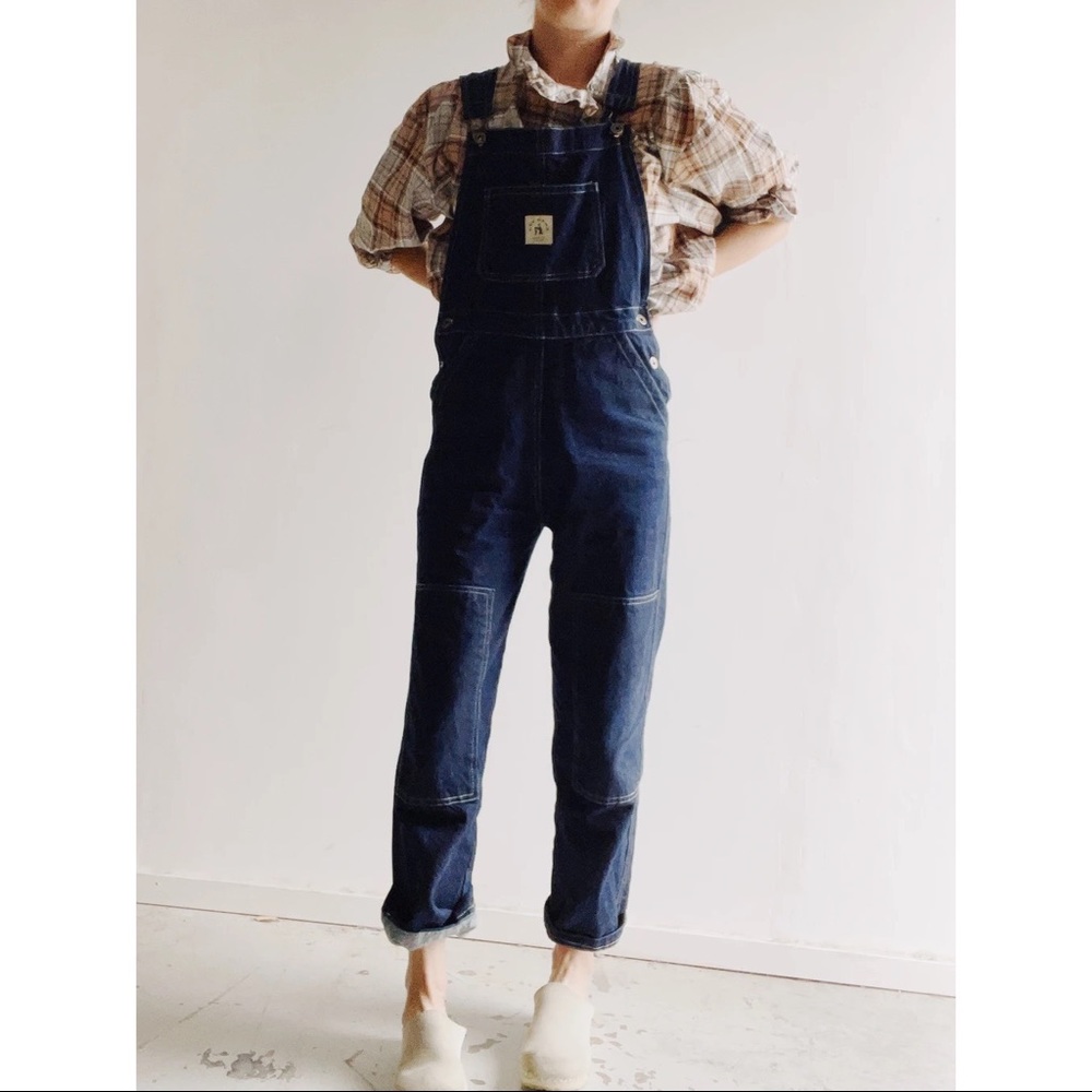 Hey Gang Kneepatch Overalls in Dark Denim